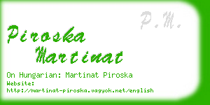 piroska martinat business card